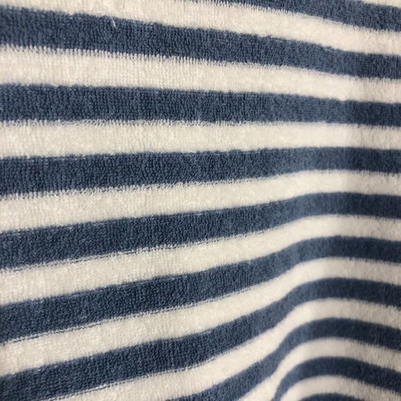Anthropologie DRA Blue White Stripe Terry Short Sleeve Puff Sleeves Sz S - Picture 5 of 7